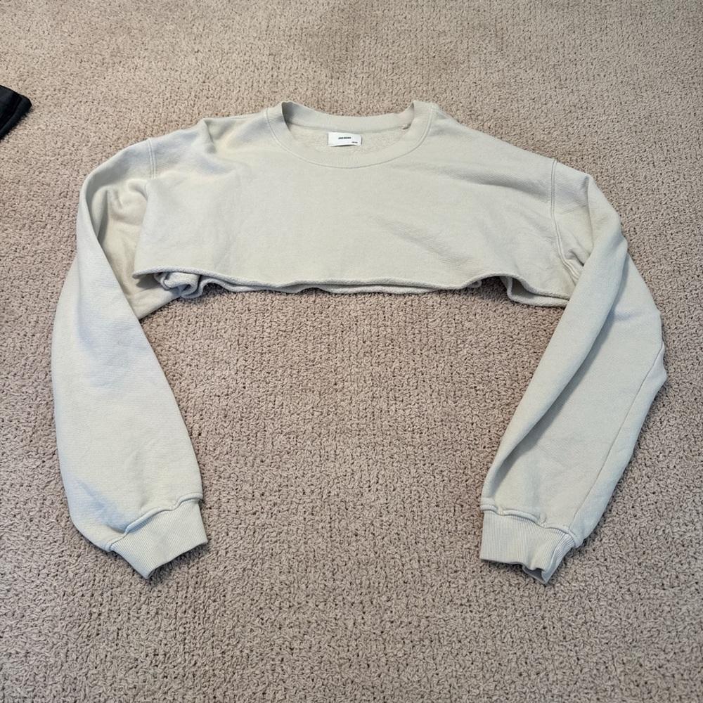 SOLD Joah Brown Cropped Sweatshirt One Size